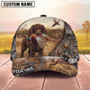 Maxcorners Hunting Dog Pheasant Hunting Country Field Camo Badge Personalized Name 3D Cap