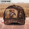 Maxcorners Hunting Dog Bird Hunting Marsh Grass Flying Ducks Personalized Name 3D Cap