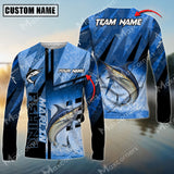 Maxcorner Marlin Fishing Sun Protection Sport Jersey Pattern Personalized Name And Team Name Long Sweat Shirt