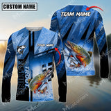 Maxcorner Trout Fishing Sun Protection Sport Jersey Pattern Personalized Name And Team Name Long Sweat Shirt