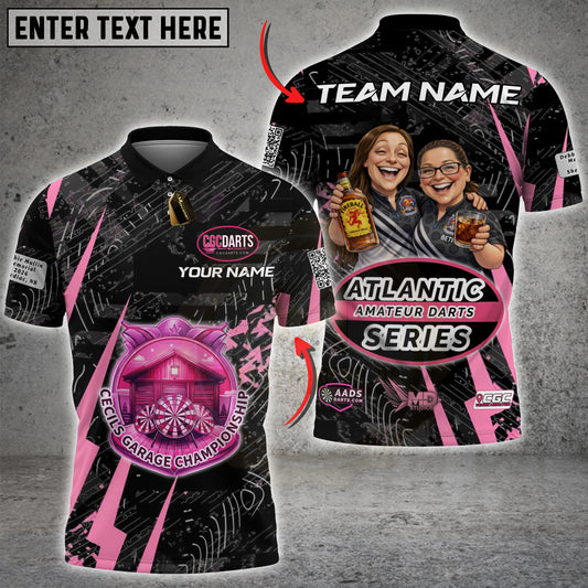 Maxcorners Dartboard Fire Impact Futuristic Black Multicolor Options Personalized Name, Team Name 3D Shirt For CGC