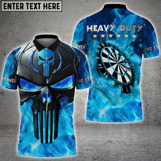 Maxcorners Darts Shirt Skull Punisher Flames Multicolor Options Personalized Name, Team Name 3D Shirt For  Seamus Lynch