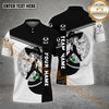 Maxcorners Personalized Darts Lady With Rose Flower Pattern Personalized Name, Team Name 3D Polo Shirt (4 Colors)