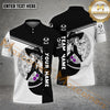 Maxcorners Personalized Darts Lady With Rose Flower Pattern Personalized Name, Team Name 3D Polo Shirt (4 Colors)