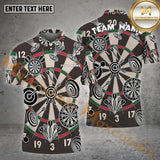 Maxcorners Darts Repeat Dartboard Pattern Personalized Name, Team Name 3D Shirt