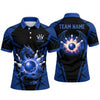 Maxcorners Bowling Polo Shirt Dragon Wings Burst Energy Ball Pins Personalized Custom Team Player Name Apparel (4 Color)