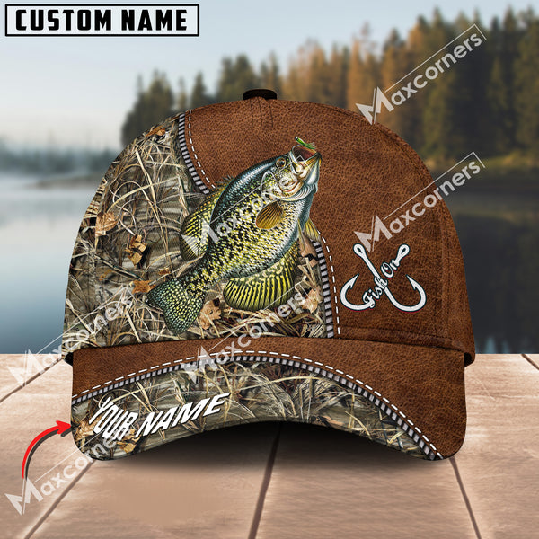 Maxcorners Crappie Fishing Camo Pattern Personalized Classic 3D Cap