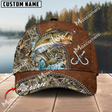 Maxcorners Large Mouth Bass Fishing Camo Pattern Personalized Classic 3D Cap