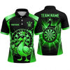 Maxcorners Darts Polo Shirt Duck Mascot Crown Sunglasses Holding Flight Arrow Wings Target Board Multi Options Personalized Name, Team Name Unisex 3D Shirt (5 Colors)