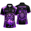 Maxcorners Darts Polo Shirt Duck Mascot Crown Sunglasses Holding Flight Arrow Wings Target Board Multi Options Personalized Name, Team Name Unisex 3D Shirt (5 Colors)