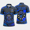Maxcorners Darts Polo Shirt Fiery Monster Face Dripping Lava Cracked Rock Skulls Graffiti Target Board Multi Options Personalized Name, Team Name Unisex 3D Shirt (5 Colors)