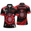 Maxcorners Darts Polo Shirt Royal Crown Jewels Wreath Paint Splatter Diamond Flight Target Board Multi Options Personalized Name, Team Name Unisex 3D Shirt (5 Colors)