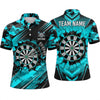 Maxcorners Darts Polo Shirt Camouflage Texture Cracked Wall Speed Lines Halftone Pattern Target Board Multi Options Personalized Name, Team Name Unisex 3D Shirt (5 Colors)