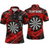 Maxcorners Darts Polo Shirt Camouflage Texture Cracked Wall Speed Lines Halftone Pattern Target Board Multi Options Personalized Name, Team Name Unisex 3D Shirt (5 Colors)
