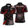 Maxcorners Darts Polo Shirt Fierce Black Panther Mascot Claws Lightning Smoke Target Board Multi Options Personalized Name, Team Name Unisex 3D Shirt (5 Colors)