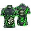 Maxcorners Darts Polo Shirt Geometric Camo Pattern Arrow Lines Paint Splatter Target Board Multi Options Personalized Name, Team Name Unisex 3D Shirt (5 Colors)