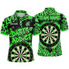 Maxcorners Darts Polo Shirt Darts Addict Text Street Graffiti Dripping Paint Arrow Target Board Multi Options Personalized Name, Team Name Unisex 3D Shirt (5 Colors)