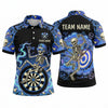 Maxcorners Darts Polo Shirt Skeleton Cap Sunglasses Unicycle Dancing Bones Skull Cloud Target Board Multi Options Personalized Name, Team Name Unisex 3D Shirt (5 Colors)