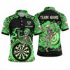 Maxcorners Darts Polo Shirt Skeleton Cap Sunglasses Unicycle Dancing Bones Skull Cloud Target Board Multi Options Personalized Name, Team Name Unisex 3D Shirt (5 Colors)