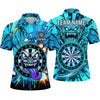 Maxcorners Darts Polo Shirt Crazy Monster Character Tongue Out Sharp Teeth Lightning Splatter Target Board Multi Options Personalized Name, Team Name Unisex 3D Shirt (5 Colors)