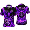 Maxcorners Darts Polo Shirt Phoenix Bird Flying Fire Wings Flame Energy Target Board Multi Options Personalized Name, Team Name Unisex 3D Shirt (5 Colors)