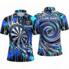 Maxcorners Darts Polo Shirt Liquid Dripping Paint Slime Swirl Motion Wave Target Board Multi Options Personalized Name, Team Name Unisex 3D Shirt (5 Colors)