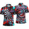 Maxcorners Darts Polo Shirt Liquid Dripping Paint Slime Swirl Motion Wave Target Board Multi Options Personalized Name, Team Name Unisex 3D Shirt (5 Colors)
