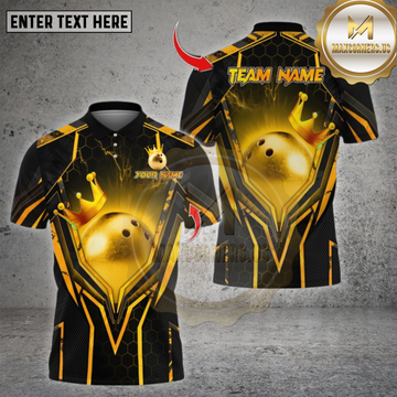 Maxcorners Bowling Multicolor Options Personalized Name, Team Name Unisex 3D Shirt