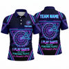 Maxcorners Darts Polo Shirt I Play Darts Punching People Quote Glowing Neon Triangle Grid Target Board Multi Options Personalized Name, Team Name Unisex 3D Shirt (5 Colors)