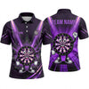 Maxcorners Darts Polo Shirt Funny Mascot Target Board Character Smiling Gloves Sneakers Speed Burst Multi Options Personalized Name, Team Name Unisex 3D Shirt (5 Colors)