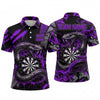 Maxcorners Darts Polo Shirt Coiled Viper Snake Venom Fangs Smoke Waves Graffiti Target Board Multi Options Personalized Name, Team Name Unisex 3D Shirt (4 Colors)