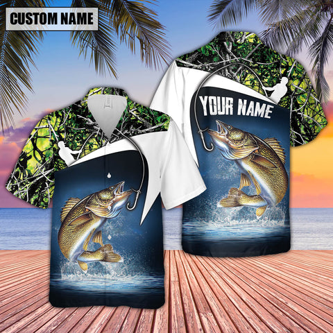 Maxcorners Fishing Walleyes Personalized All Over Print 3D Hawaiian Shirt (Copy)