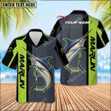 Maxcorners Marlin Fishing Green Line Sport Jersey Personalized Name And Team Name Hawaiian Shirt