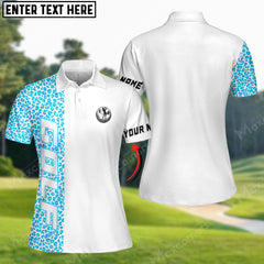 Maxcorners Women Polo Shirt Leopard Pattern Custom Colorful Option