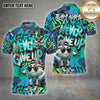 Maxcorners Never Give Up Golfer Personalized Name 3D Shirt (4 Color)