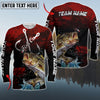 Maxcorner Fishing Personalized 3D Long Sleeve Shirt (8 Fish Species)