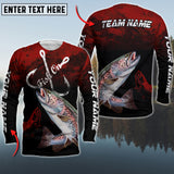 Maxcorner Salmon Fishing  Personalized 3D Long Sleeve Shirt