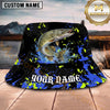 Maxcorners Fishing Black Neon Splash Personalized 3D Bucket Hat (12 Fish Species)