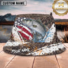Maxcorners Fishing Camo Splash Lure Personalized 3D Bucket Hat (12 Fish Species)