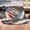 Maxcorners Fishing Camo Splash Lure Personalized 3D Bucket Hat (12 Fish Species)