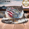 Maxcorners Fishing Camo Splash Lure Personalized 3D Bucket Hat (12 Fish Species)