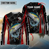 Maxcorner Tuna Fishing Mecha Pattern Personalized Name And Team Name Long Sweat Shirt