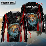 Maxcorner Bass Fishing Mecha Pattern Personalized Name And Team Name Long Sweat Shirt