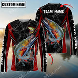 Maxcorner Trout Fishing Mecha Pattern Personalized Name And Team Name Long Sweat Shirt