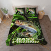 Maxcorners Fishing Green Water Splash Personalized Name Unisex 3D Bedding Set
