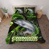 Maxcorners Fishing Green Water Splash Personalized Name Unisex 3D Bedding Set