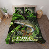 Maxcorners Fishing Green Water Splash Personalized Name Unisex 3D Bedding Set