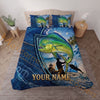 Maxcorners Fishing Blue Ocean Adventure Personalized Name Unisex 3D Bedding Set