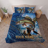 Maxcorners Fishing Blue Ocean Adventure Personalized Name Unisex 3D Bedding Set