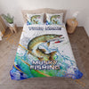 Maxcorners Fishing Colorful Water Splash Personalized Name Unisex 3D Bedding Set